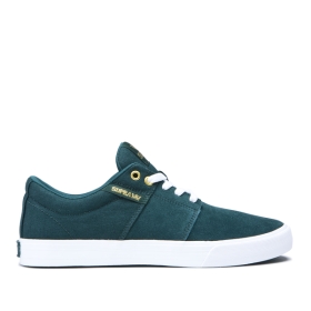 Supra STACKS II VULC Lave Sneakers Dame Grønn/Hvite | NO-57205